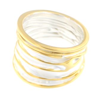 Guld belagt Slv ringe