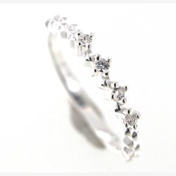 "Frey" Slvring med lyse krystaller