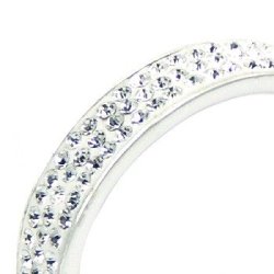 "ASTA" Slvring med lyse swarovski krystaller