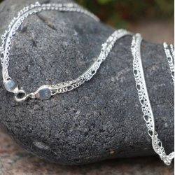 3 i 1 Slv Halskder 45 cm x 4,5mm