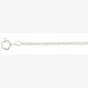 Facet Slebet Panser Slv Halskde Diameter 2,1mm Lngde 45-60cm