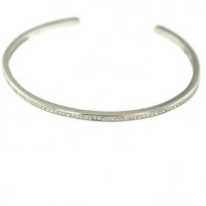 Slv Armbnd med lyse Zirkoner