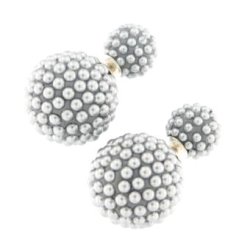 "Emilie" Slv reringe med imiteret Perler