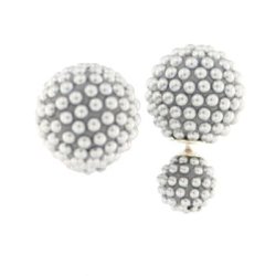 "Emilie" Slv reringe med imiteret Perler