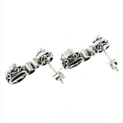 "Ivana" Slv reringe med 2 Ferskvands perle